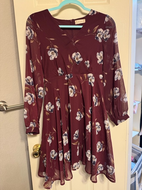 Altar'd State Dresses & Skirts - Altar'd State Floral Burgundy Dress XS